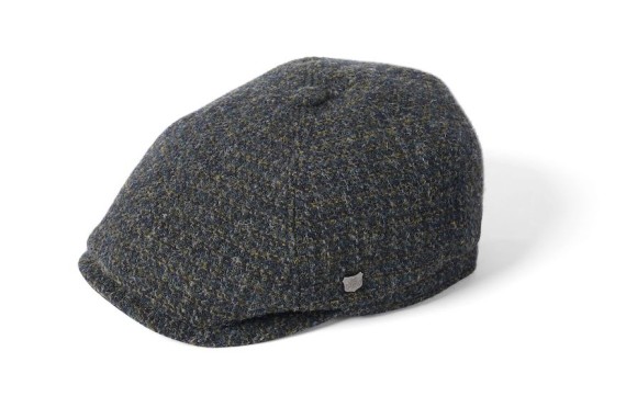 Hudson Harris Tweed Newsboy Cap Blue-42