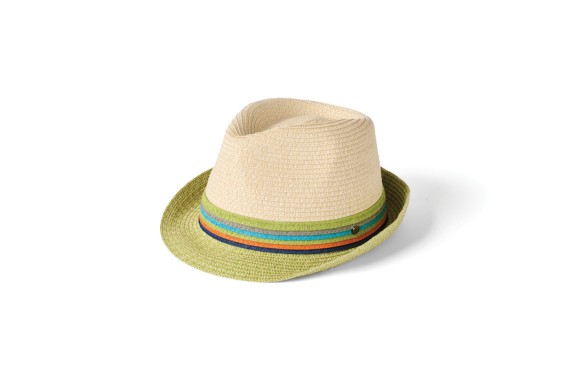 Seville Summer Straw Trilby Hat Lime