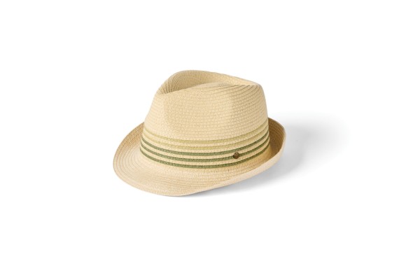 Lucca Summer Straw Trilby Hat Sage
