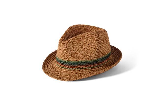 Bronze Santo Summer Straw Trilby Hat