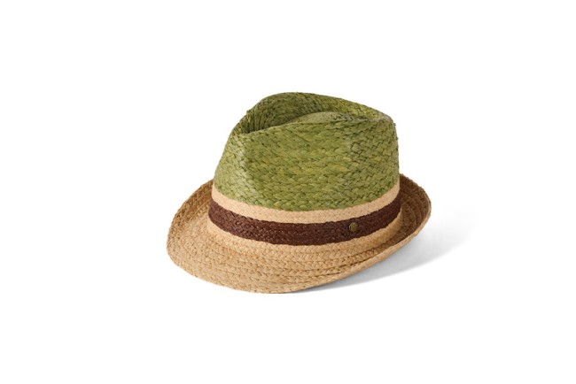Algarve Summer Straw Trilby Hat Sage