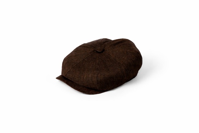 Brown Murphy Irish Linen 8 Panel Hat