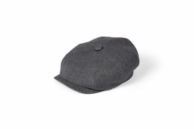 Charcoal Murphy Irish Linen 8 Panel Hat
