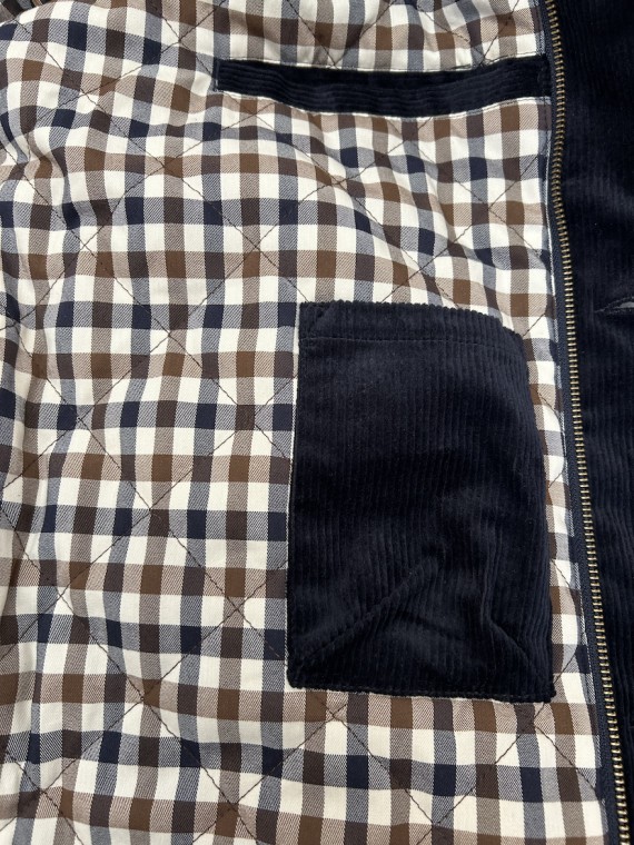 V55GJ14 Chuck Corduroy Parka Coat Navy