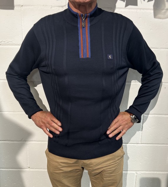 V55GM12 Romley 1/4 Zip Jumper Navy