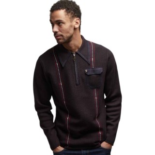 V53GM28 Fleetwood Zip Knitted Polo