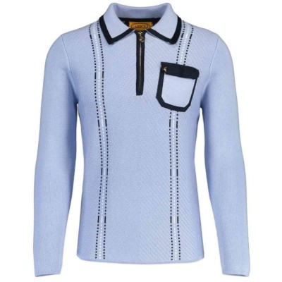 Gabicci Vintage V53GM28 Fleetwood Zip Knitted Polo V53GM28 Fleetwood Zip Knitted Polo