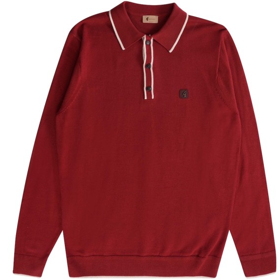 V53GM09 Linekar Knitted Polo Cherry