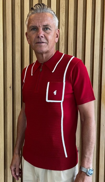 V54GM19 Alfeo Archive Zip Knitted Polo