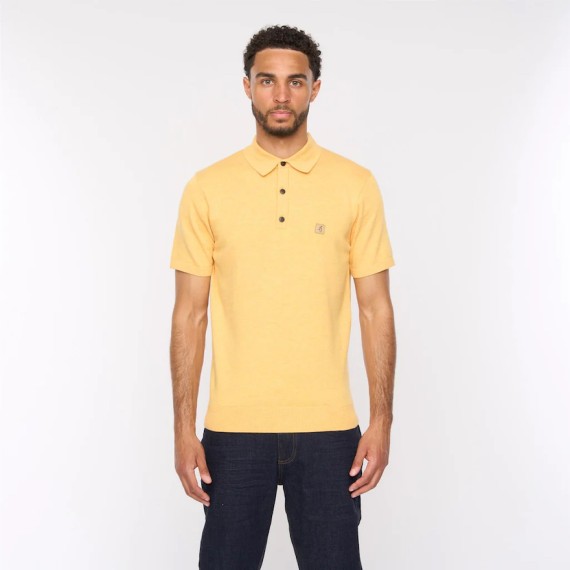 V54GK04 Jackson Short Sleeve Knit Polo Pineapple