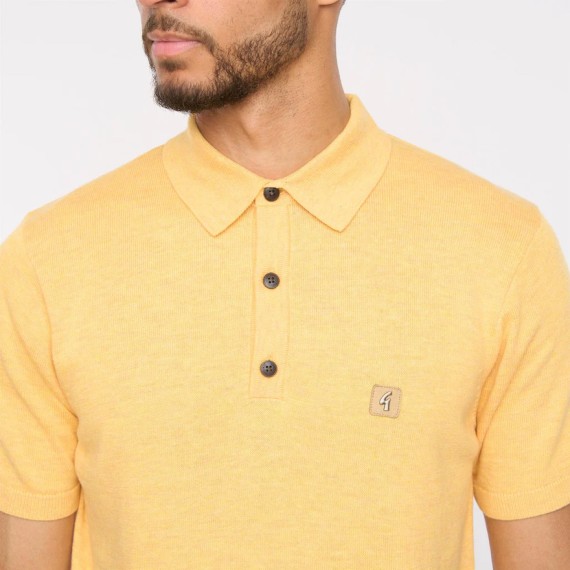 V54GK04 Jackson Short Sleeve Knit Polo Pineapple