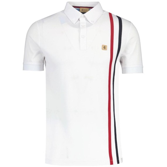 V54GX04 Patrick Racing Stripe Polo White