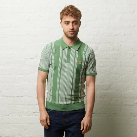 V54GM04 Dante Knitted Polo Verde