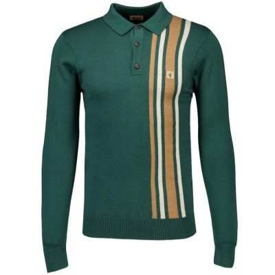 V55GM03 Soda Racing Stripe Long Sleeve Polo