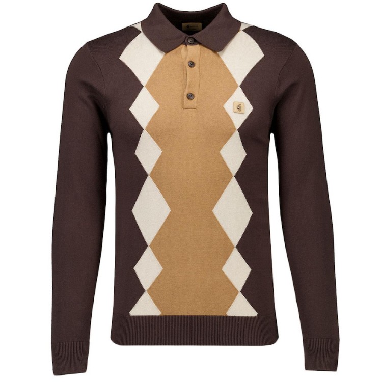 V55GM02 Bond Long Sleeve Knit Polo Clove