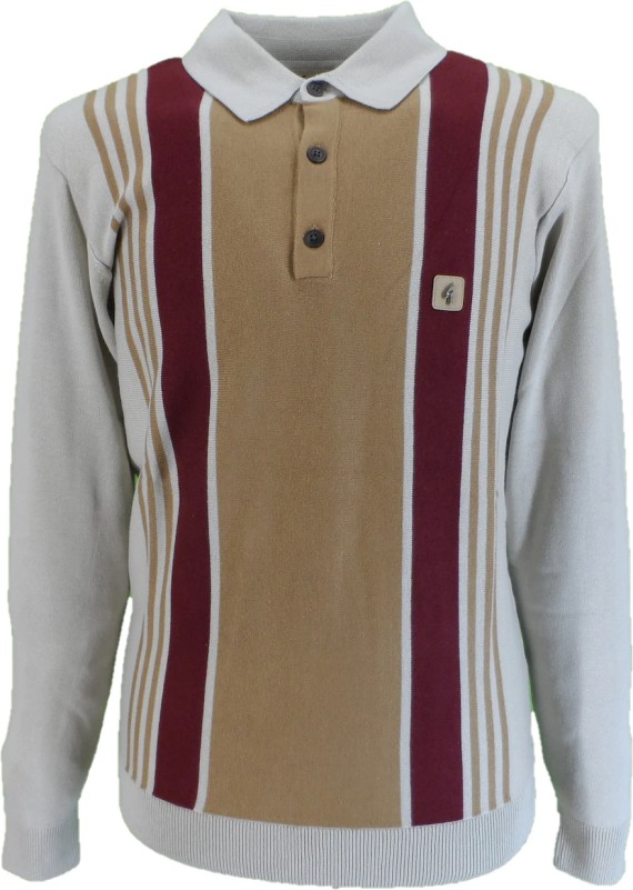 V55GM00 Searle Long Sleeve Knit Polo Linen