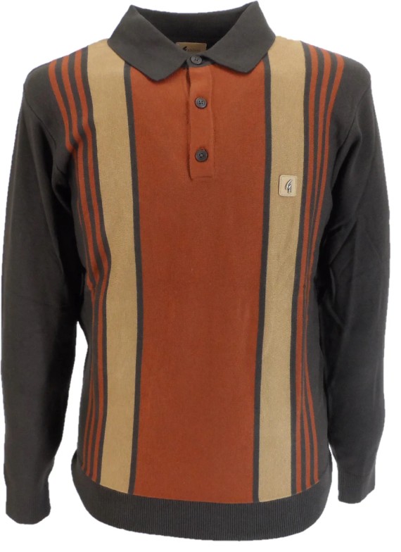 V55GM00 Searle Long Sleeve Knit Polo Clove