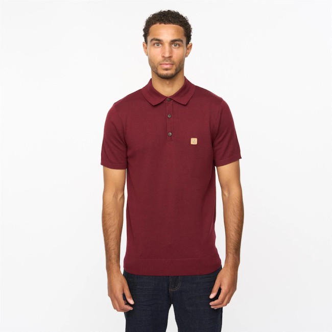 V55GK04 Jackson Short Sleeve Knit Polo Mulberry