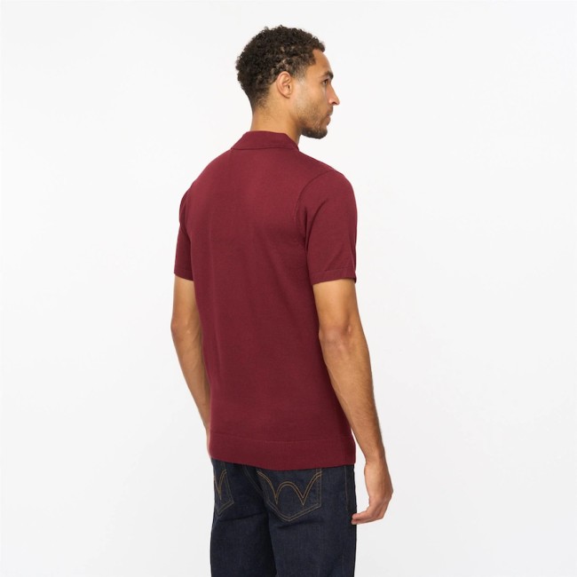 V55GK04 Jackson Short Sleeve Knit Polo Mulberry