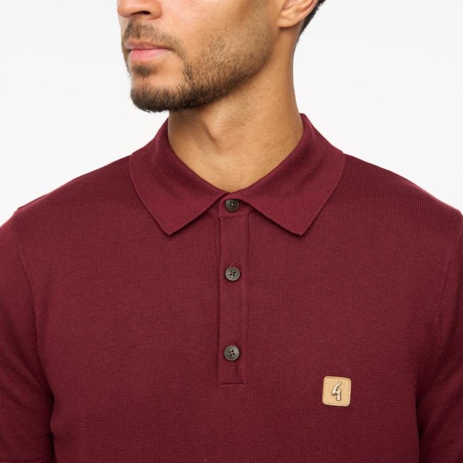 V55GK04 Jackson Short Sleeve Knit Polo Mulberry