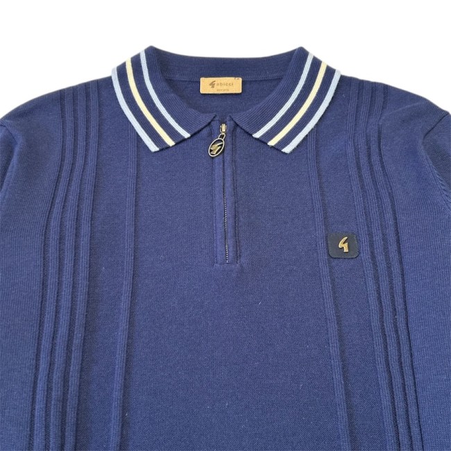 V19GM42A Ronnie Zip Knitted Polo Storm
