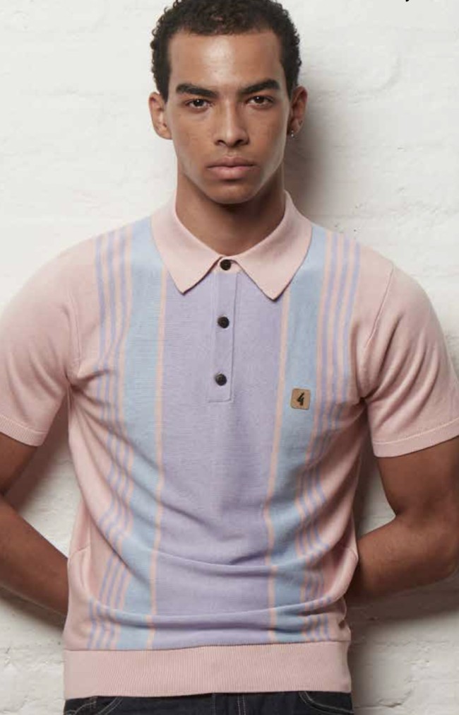 V56GM00 Searle Knitted Polo Candy