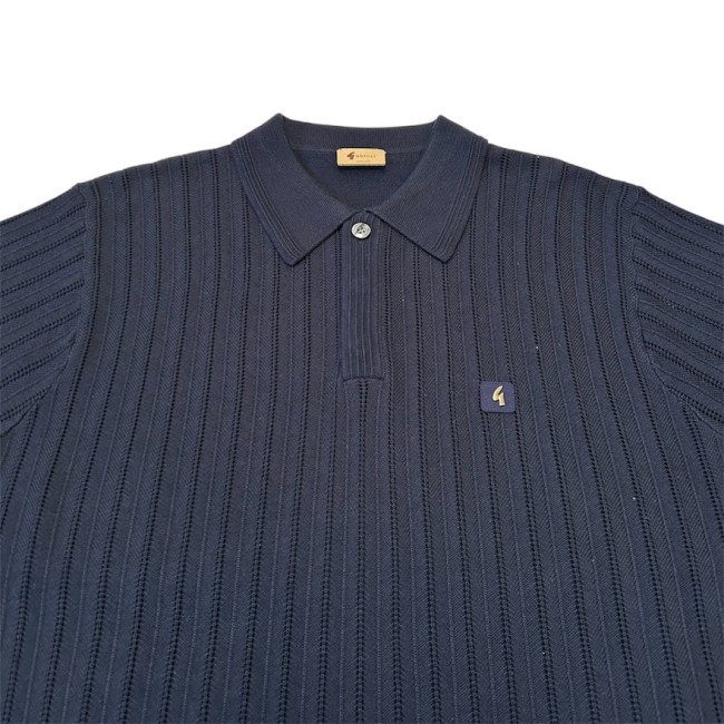 V56GM04 Woodall Knitted Polo Navy