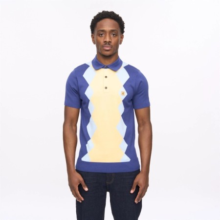 V56GM02 Bond Argyle Knit Polo