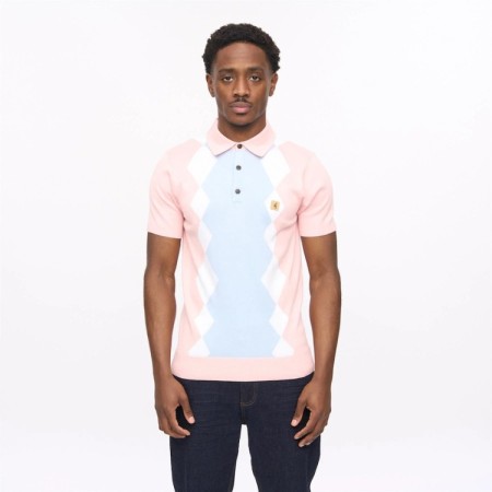 V56GM02 Bond Argyle Knit Polo