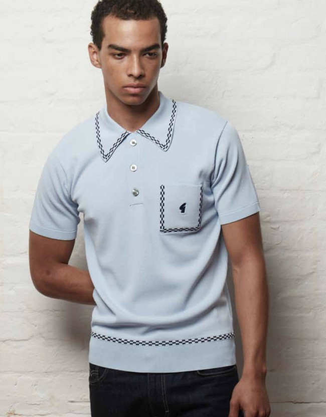 V56GM21 Alexander Archive Knit Polo Surf