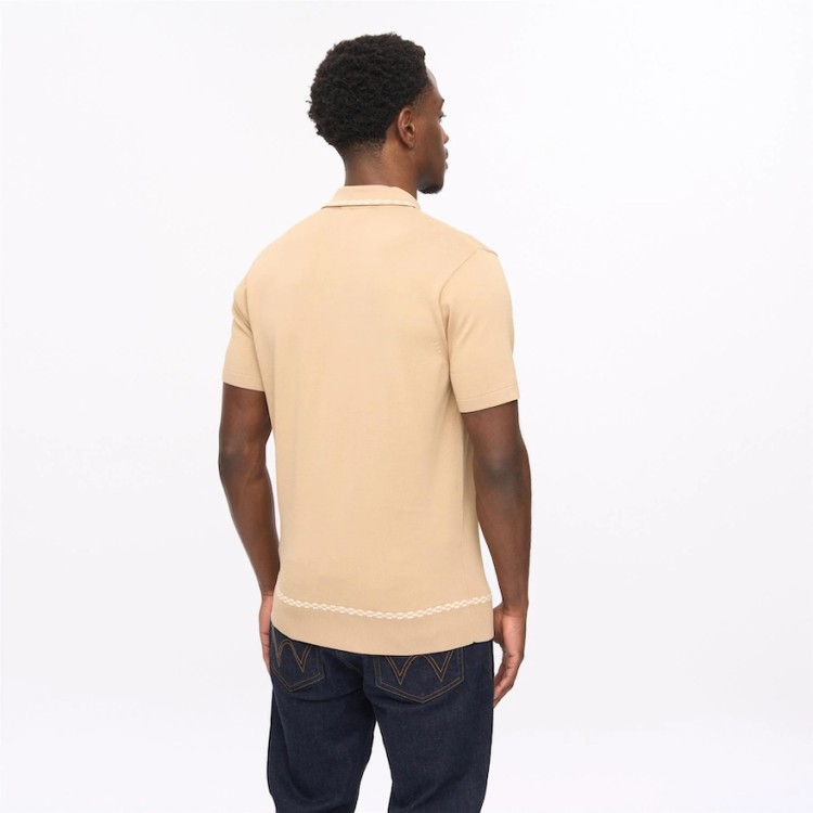 V56GM21 Alexander Archive Knit Polo Sandstone