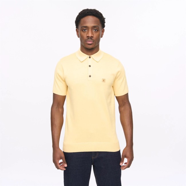 V56GK04 Jackson Short Sleeve Knit Polo Lemon