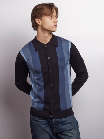V57GM12 Pedro Long Sleeve Knitted Polo