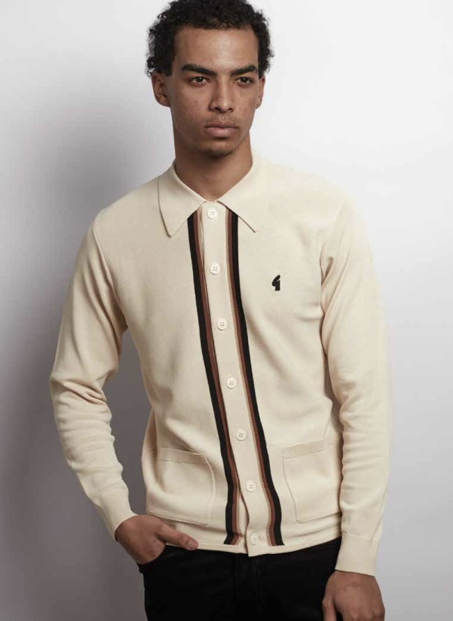 V57GM26 Bromley Archive Knit Polo Cream