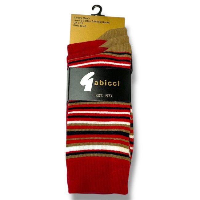 3 Pack Socks Red