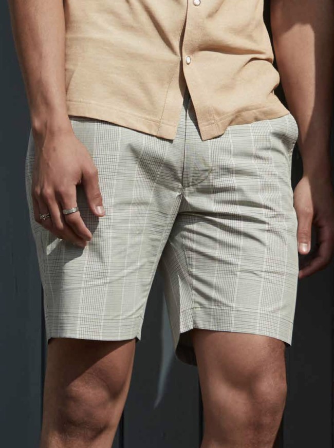 V56GV02 Murphy Checked Shorts Mint