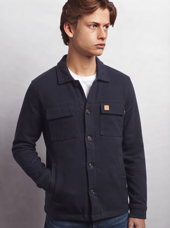 V57GD06 Leigh Button Through Sweat Navy