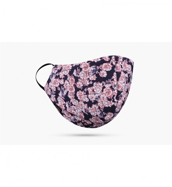 FMS11 Elastic Loop Face Mask Blue/Floral