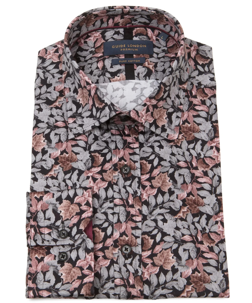 Guide London LS76286 Floral Print Shirt