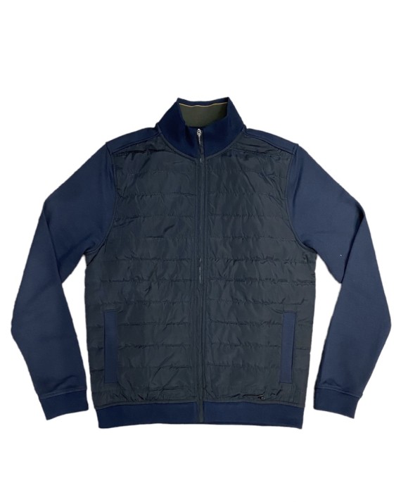 SW1000 Zip Through Quilted Sweat Jacket Navy