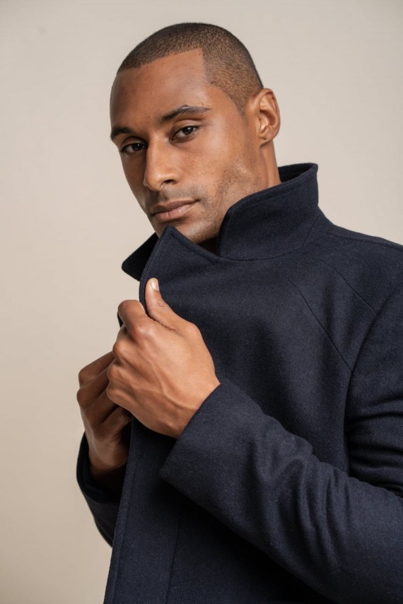 Nelson Reefer Coat Navy