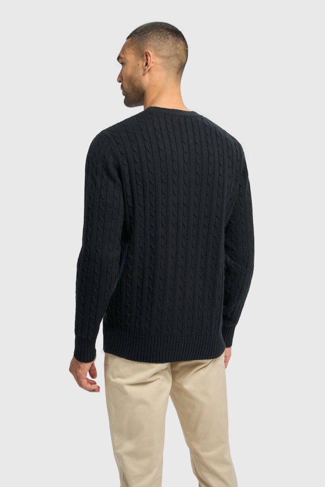 Foston Cable Knit Jumper Navy