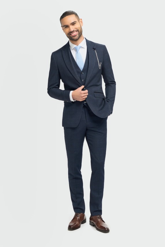 Caridi Navy 3 Piece Suit Navy