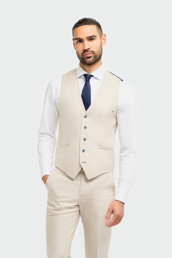 Caridi Beige 3 Piece Suit Beige
