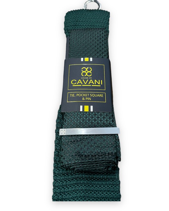 CV701 Knitted Tie Set Olive
