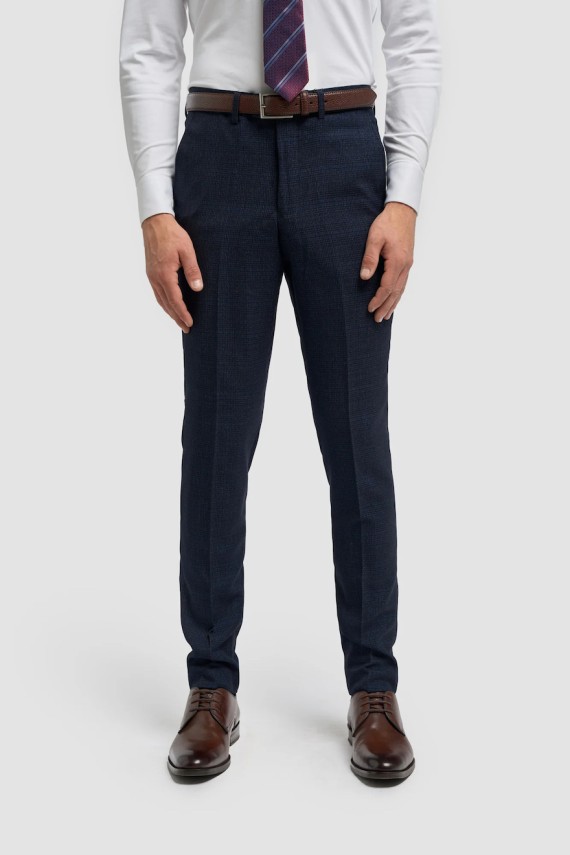 Caridi Navy Check Trouser Navy