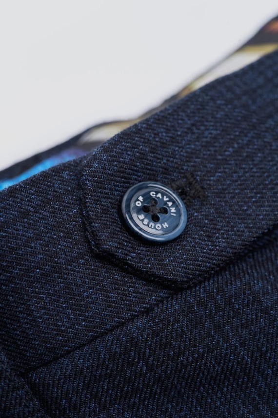 Caridi Navy Check Trouser Navy