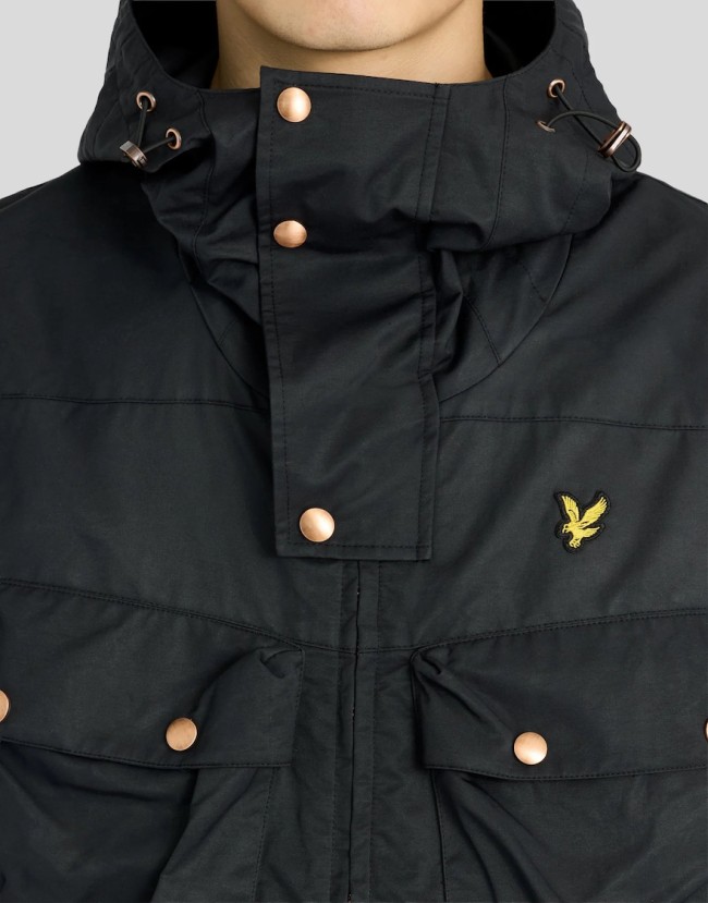 JK2504V Waxed Guard Parka Jet/Black-Z865