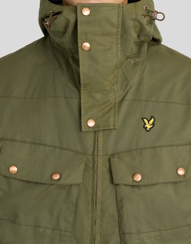 JK2504V Waxed Guard Parka True/Olive-Y294