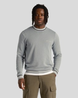 KN2004V Tipped Crew Neck Jumper